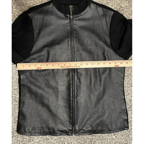 John Paul Richard Jacket Womens Medium Black Leather Full Zip Lined Stand Collar - Picture 10 of 11